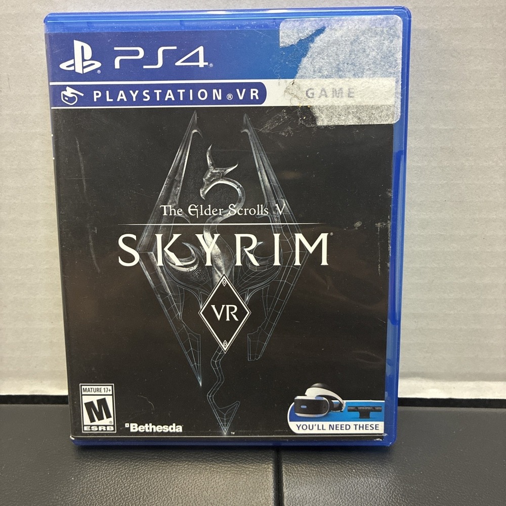 Elder Scrolls V: Skyrim VR (Sony PlayStation PS4 PSVR, 2017) Cleaned, Tested